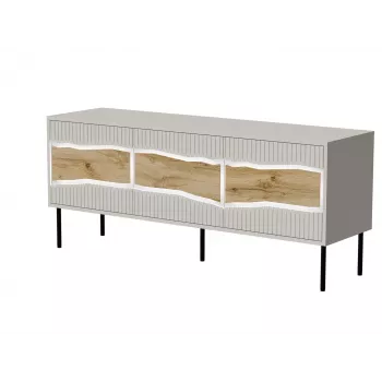 Mueble TV Cama INSERTO 3D 143.5x40x61.5 cashmere + LED
