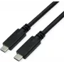 ROLINE Cable compatible con USB 3.2 Gen 2 C-C macho/macho 10Gbit/s Emark 100W negro - Cable - Digital/Datos