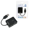 Hub USB LOGILINK UA0139 – 4 puertos USB 2.0, 480 Mbit/s, negro