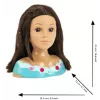 Cabeza de estilismo KLEIN Mia 5201 con cabello realista y accesorios para practicar peinados