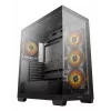 Caja de PC DeepCool CG580 4F semitorre — ATX/ITX/MicroATX, cristal templado, 3×120mm+1×120mm ventiladores, 2×3,5