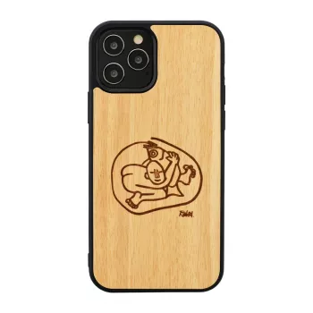 Funda para móvil man and wood para iPhone 12 / 12 Pro con diseño de niño y pez