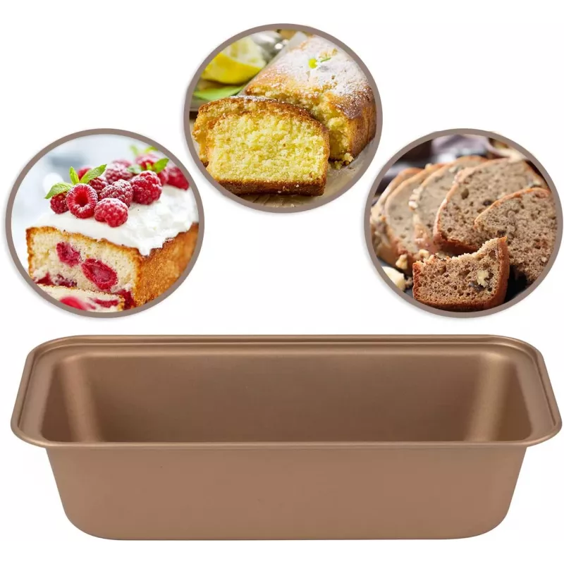 Molde rectangular Russell Hobbs RH02147GEU7 28 cm, antiadherente dorado