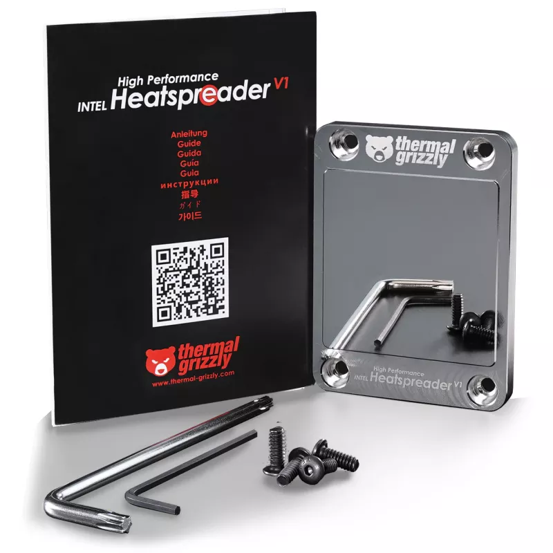 Thermal Grizzly disipador Intel High Performance Heatspreader V1 – interfaz térmica metálica para refrigeración de CPU