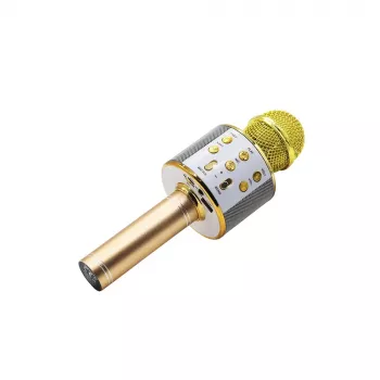 Micrófono MANTA MIC10-G oro cardioide portátil — condensador cardioide, diseño de mano
