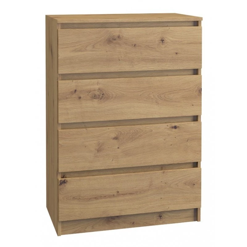 Cómoda top e shop M4 ARTISAN – 4 cajones, roble, 700×400×970 mm, aglomerado
