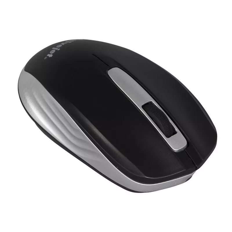 Ratón inalámbrico ActiveJet AMY-313, receptor RF-Nano, óptico 1200 DPI, ambidiestro, 3 botones, pila AA