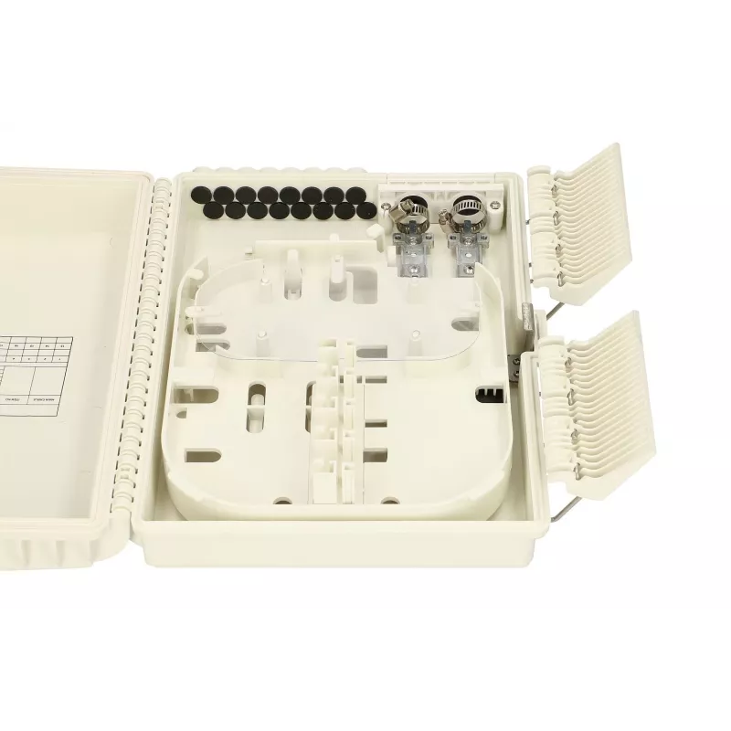 Caja de empalme de fibra óptica Extralink Elena, 16 empalmes, blanca