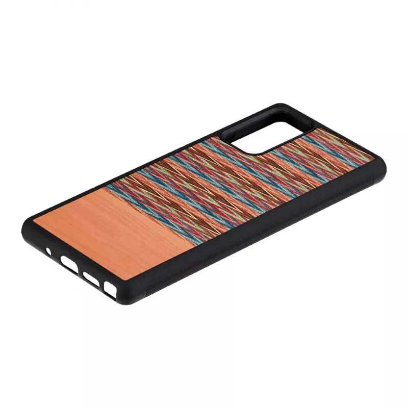 Funda para smartphone man and wood para Samsung Galaxy Note 20 — cuadros marrones, interior negro