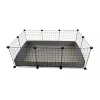 Jaula modular C&C 3x2 110x75 cm cobayas, erizos, gris plata