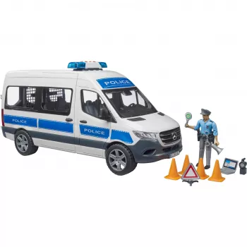 Mercedes-Benz Polizei Sprinter set con figura y módulo de luz/sonido