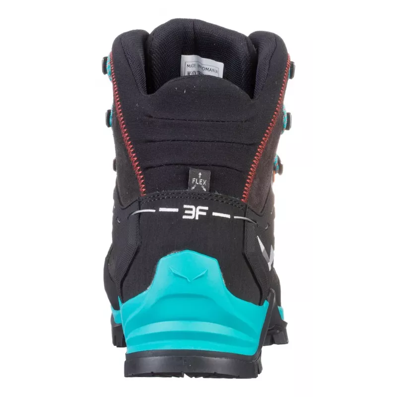 Salewa MTN Trainer Mid GTX mujer adulto negro azul piel ante Vibram WTC
