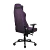 Silla gaming Arozzi Vernazza SoftFabric Morado — diseño ergonómico, reposabrazos y altura ajustables