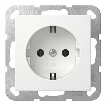 Toma de corriente SCHUKO Gira System 55 blanco puro modelo 418827