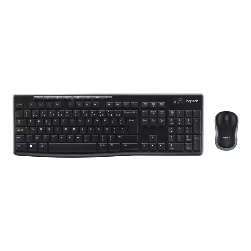 Logitech Wireless Combo MK270 – set de teclado y ratón – inalámbrico – 2,4 GHz – francés (920-004510)
