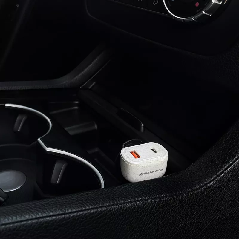 Cargador de coche Tellur TLL151341 36W 6A PD18W QC3.0 — adaptador USB para coche de carga rápida