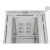 Armario rack LANBERG FF01-8047-12SL 47U 800x1000 mm gris con puertas de cristal delanteras y traseras y espacio para panel LCD