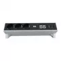 Regleta de enchufes Bachmann DESK 2 0,2 m 3 tomas AC Negro Blanco