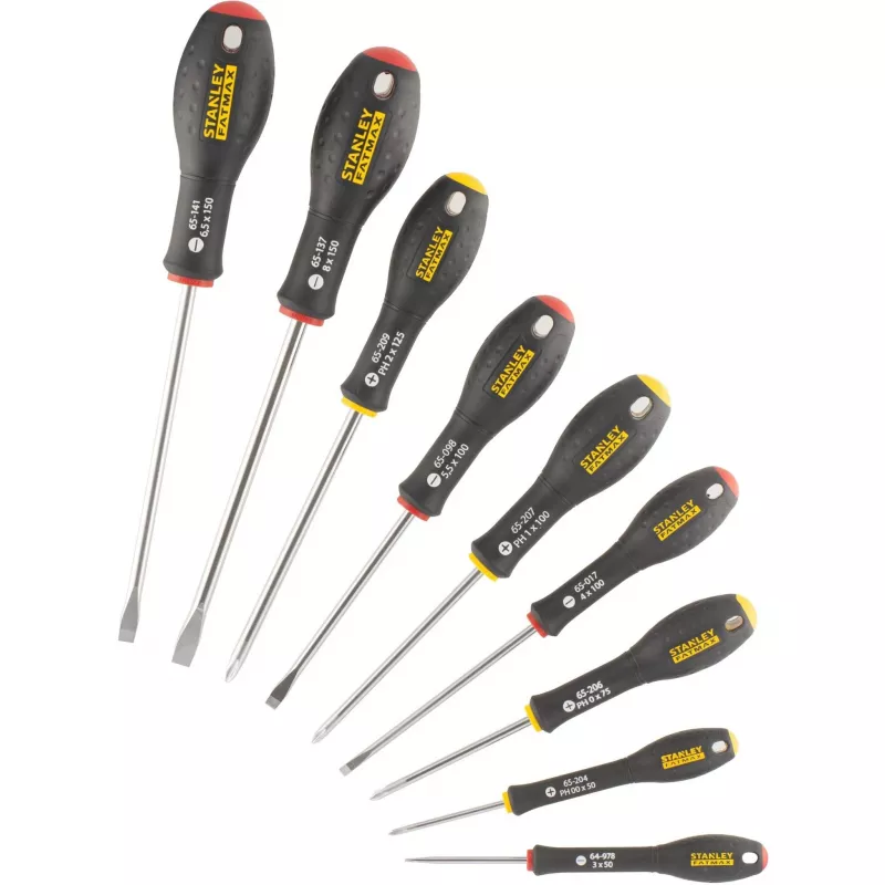 Set de destornilladores de mano STANLEY FATMAX FMHT65439-0 — destornilladores planos, varios tamaños