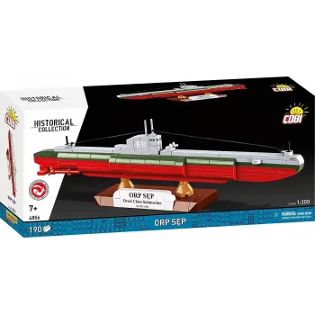 Maqueta de plástico Cobi submarino polaco ORP Sęp escala 1:300 (COBI-4856)