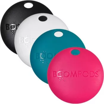 Localizador Boompods Boomtag negro azul rosa blanco CR2032