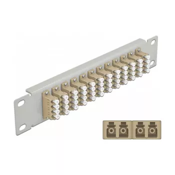 Panel de parcheo de fibra óptica DeLOCK 10