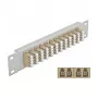 Panel de parcheo de fibra óptica DeLOCK 10 inch 12 puertos LC cuádruple beige 1U gris