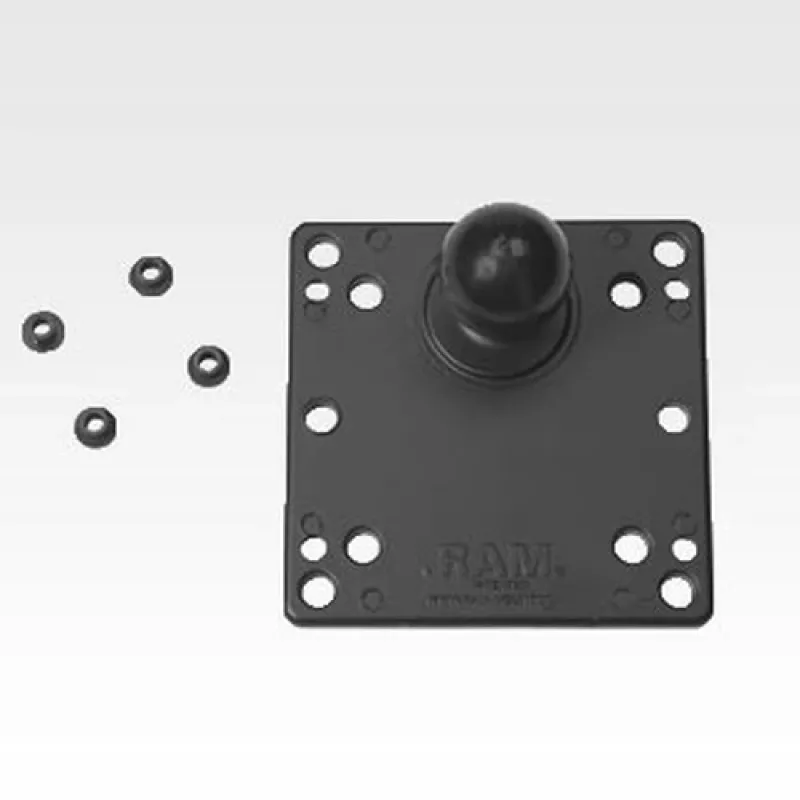 Placa VESA de 100x100mm RAM Mounts con rótula negra 121mm