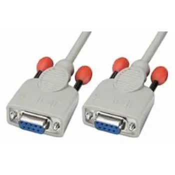 Cable null modem Lindy 3m cable serie blanco 9 pines D-Sub