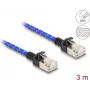 Cable de red DeLOCK RJ45 fino 3m Cat6A U/FTP azul