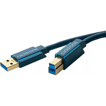 ClickTronic 3m USB3.0 A - B m/m 3m USB A USB B azul cable USB (70093)