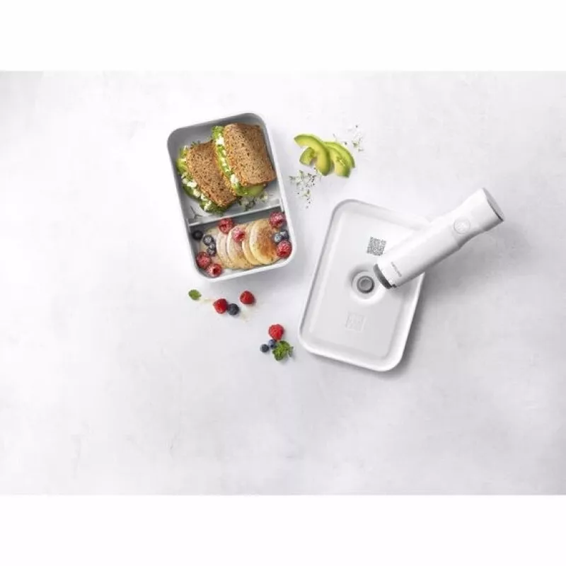 Fiambrera ZWILLING FRESH & SAVE 1 l, plástico con junta de silicona, gris/blanco