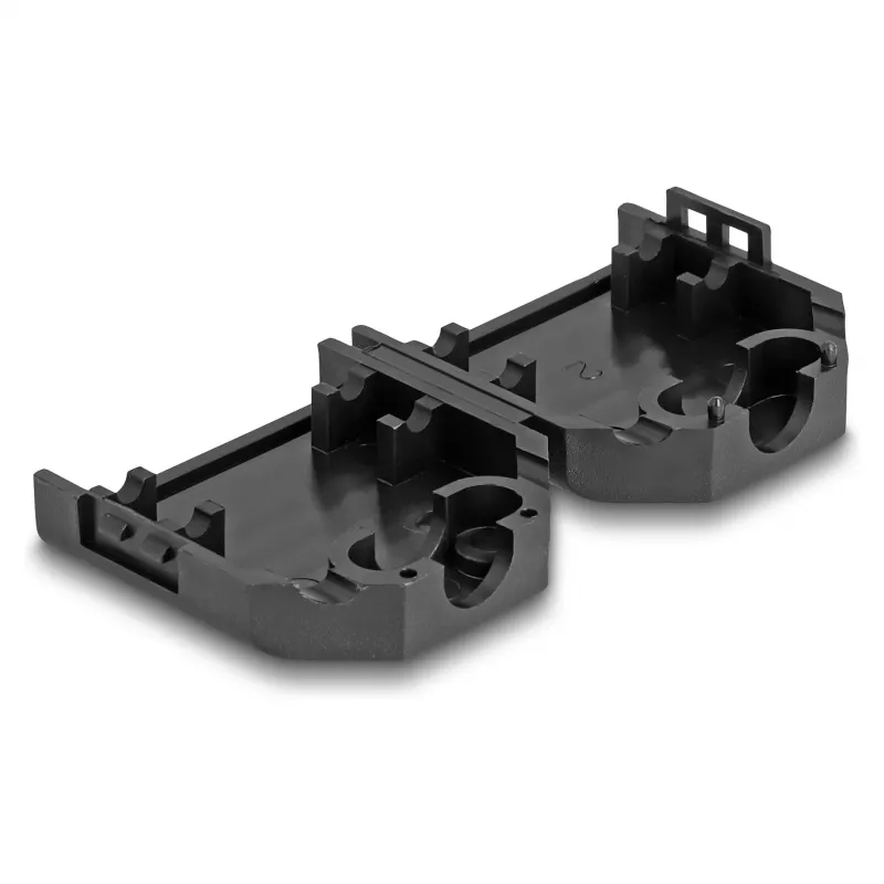 DeLOCK 67026 carcasa D-Sub de plástico para conector macho / hembra de 9 pines con alivio de tensión, negra