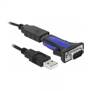 Cable serie DeLOCK 66280 USB Type-A DB-9 0,8 m negro