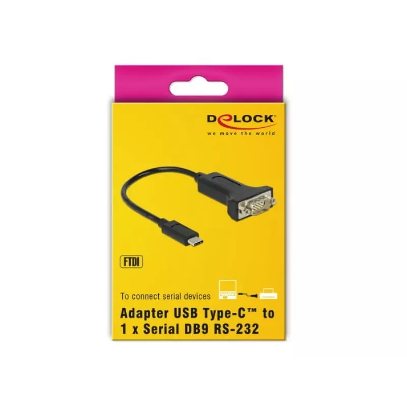 Cable serie DeLOCK 63908 negro 0,15 m DB-9