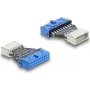 Adaptador DELOCK USB 5 Gbps de cabezal de 20 pines (hembra) a USB-B 5Gbps