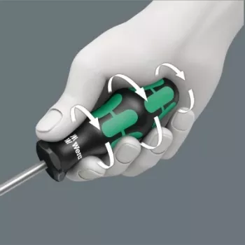 Wera 335/350/367/7 Kraftform juego de destornilladores con soporte, 7 uds., Lasertip, plano/Phillips/Pozidriv