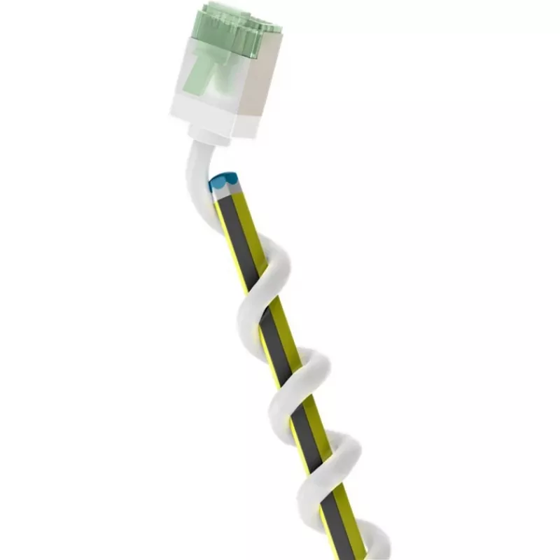 Cable de red Goobay CAT 8.1 U/FTP ultraflexible plano Blanco - conector extraplano 99,9% (74360)