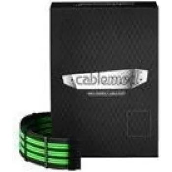 CableMod C-Series PRO ModMesh RM Black Label, RMi & RMx kit de cables de alimentación, negro/verde claro (CM-PCSR-16P3KIT-NKKLG-R)