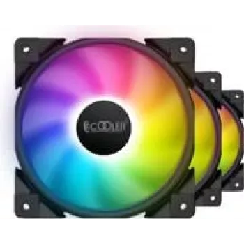 PCCOOLER 120mm HALO-FRGB-3I1 Ventilador para caja de PC, 120mm, 1000–2000 rpm, ARGB