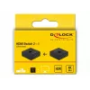 DeLock HDMI 2-1 bidireccional 4K 60 Hz compacto - Retail Box - Conmutador de vídeo/audio - 2 x HDMI - sobremesa (64072)