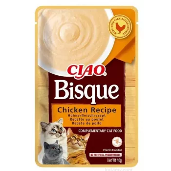 Alimento húmedo para gatos Inaba Foods CIAO sopa espesa de pollo sobre de 40 g
