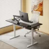 Mesa regulable en altura Up Up Bjorn Blanco, tablero M Negro