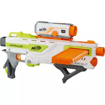 Bláster de juguete HASBRO Nerf BattleScout ICS-10 FFP B1756F030 – Bláster de dardos de espuma, un solo disparo, riel táctico