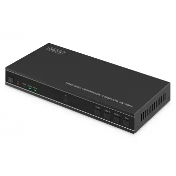 Controlador de videowall DIGITUS DS-55358 – 4 pantallas, hasta 4K (3840×2160) @30Hz, DisplayPort 1.2a, carcasa de metal, control por botones