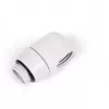 Conector en L de compresión Alphacool 17619 G1/4 macho a hembra giratorio, blanco