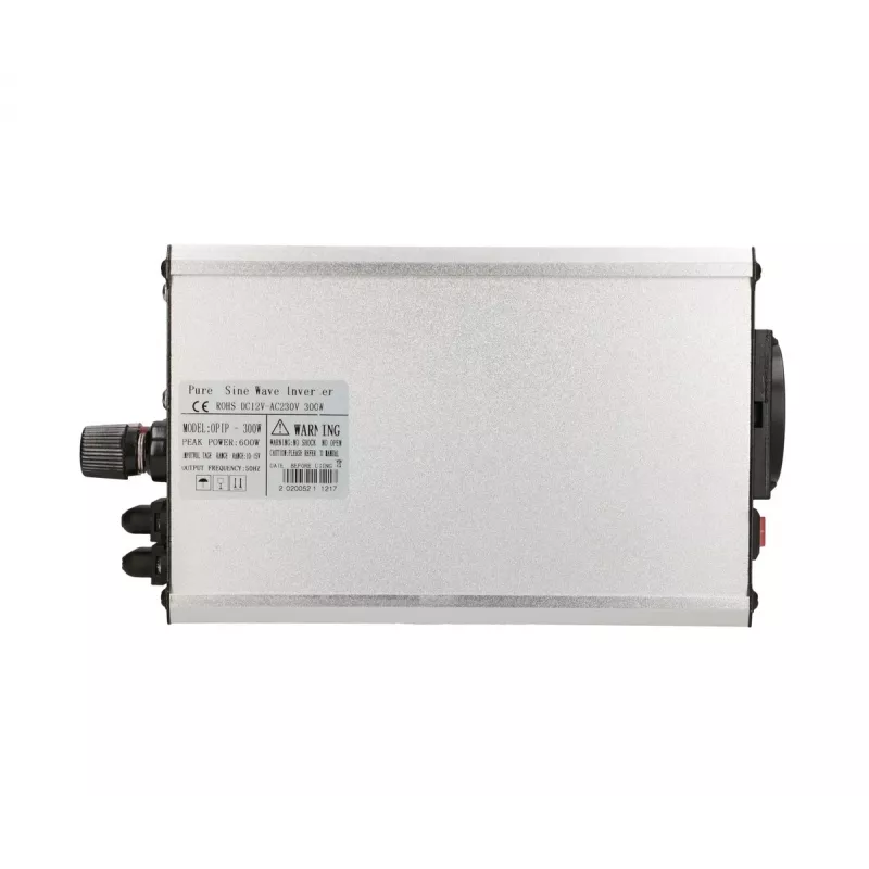Convertidor de tensión Extralink OPIP-300W 12V 300W onda senoidal pura, carcasa de aluminio, refrigeración activa