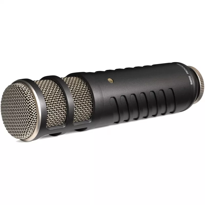 Micrófono de estudio dinámico RØDE Procaster — cableado, mini-XLR (3 pines), 75–18.000 Hz, 32 Ω, -56 dB, negro, 695 g