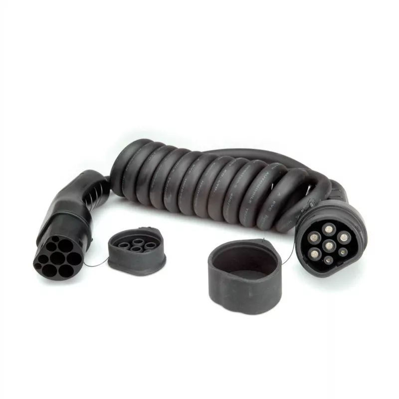 Cable de carga para vehículo eléctrico ROLINE Type 2 a Type 2 7,5 m 7,4 kW 32 A 250 V negro