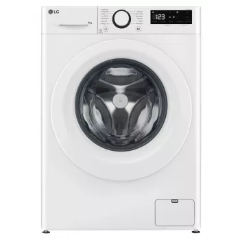 LG | Lavadora | F2WR508SWW | Clase de eficiencia energética A-10% | Carga frontal | Capacidad de lavado 8 kg | 1200 rpm | Profundidad 47,5 cm | Anchura 60 cm | Pantalla | LED | Función vapor